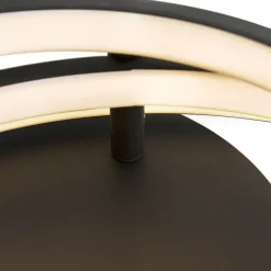 Moderne plafondlamp zwart incl. LED en dimmer- Rondas