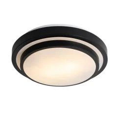 Moderne plafondlamp zwart met wit 35 cm IP44 - Walden