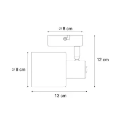 Moderne plafondlamp zwart met smoke glas rond - Cilin