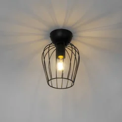 Moderne plafondlamp zwart draad - Palica