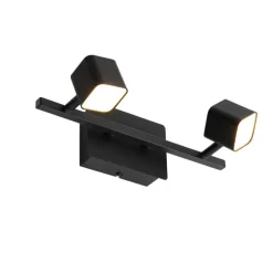 Moderne plafondlamp zwart incl. LED 2-lichts - Nola