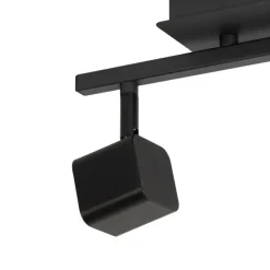 Moderne plafondlamp zwart incl. LED 2-lichts - Nola