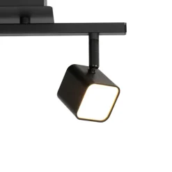 Moderne plafondlamp zwart incl. LED 2-lichts - Nola