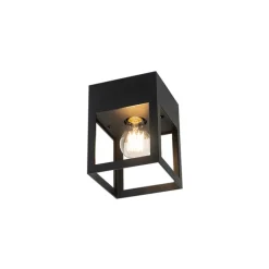 Moderne plafondlamp zwart kubus - Cela