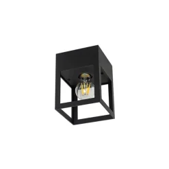 Moderne plafondlamp zwart kubus - Cela