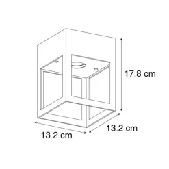 Moderne plafondlamp zwart kubus - Cela