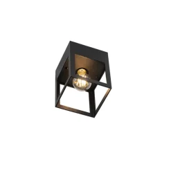 Moderne plafondlamp zwart kubus - Cela