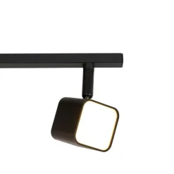 Moderne plafondlamp zwart incl. LED 3-lichts - Nola