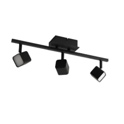 Moderne plafondlamp zwart incl. LED 3-lichts - Nola