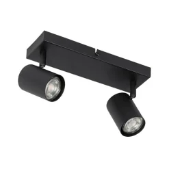 Moderne plafondlamp zwart 2-lichts verstelbaar rechthoekig - Jeana