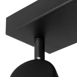 Moderne plafondlamp zwart 2-lichts verstelbaar rechthoekig - Jeana