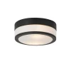 Moderne plafondlamp zwart 23 cm IP44- Flavi
