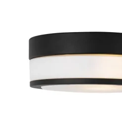 Moderne plafondlamp zwart 23 cm IP44- Flavi