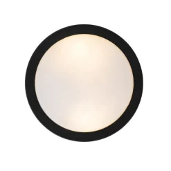 Moderne plafondlamp zwart 23 cm IP44- Flavi