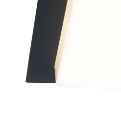 Moderne plafondlamp zwart vierkant incl. LED IP44 - Lys