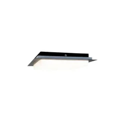 Moderne plafondlamp zwart vierkant incl. LED IP44 - Lys