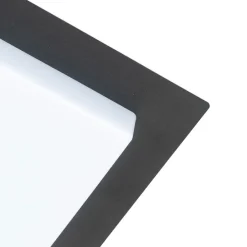 Moderne plafondlamp zwart vierkant incl. LED IP44 - Lys