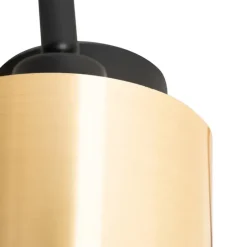 Moderne plafondlamp zwart en goud 3-lichts - Lofty