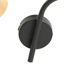 Moderne plafondlamp zwart en goud 3-lichts - Lofty