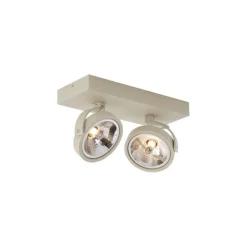Moderne plafondspot beige G9 rond draai- en kantelbaar 2-lichts - Go