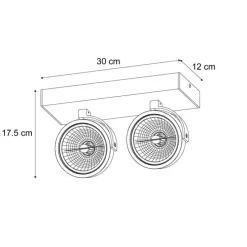Moderne plafondspot beige G9 rond draai- en kantelbaar 2-lichts - Go