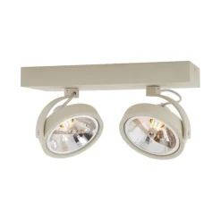 Moderne plafondspot beige G9 rond draai- en kantelbaar 2-lichts - Go