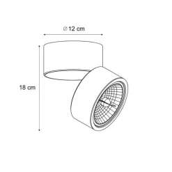 Moderne plafondspot beige G9 rond draai- en kantelbaar - Go Nine