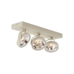 Moderne plafondspot beige G9 rond draai- en kantelbaar 3-lichts - Go