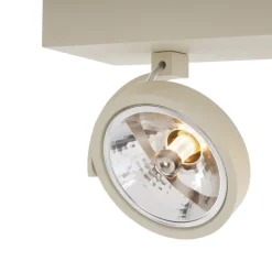 Moderne plafondspot beige G9 rond draai- en kantelbaar 3-lichts - Go