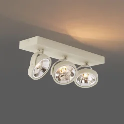 Moderne plafondspot beige G9 rond draai- en kantelbaar 3-lichts - Go