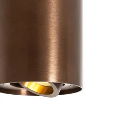 Moderne plafondspot donkerbrons draai- en kantelbaar - Rondoo Up