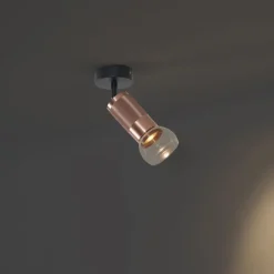Moderne plafondspot donker brons draai- en kantelbaar - Veerle