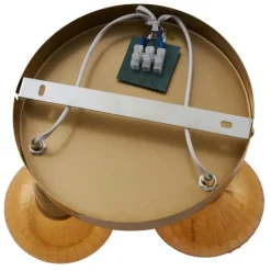 Moderne plafondspot goud met amber glas rond 3-lichts - Teddy