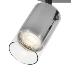 Moderne plafondspot gunmetal 2-lichts draai- en verstelbaar - Drain