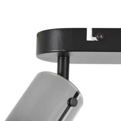 Moderne plafondspot gunmetal 2-lichts draai- en verstelbaar - Drain