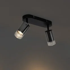 Moderne plafondspot gunmetal 2-lichts draai- en verstelbaar - Drain