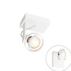 Moderne plafondspot wit draai- en kantelbaar GU10 50mm - Master