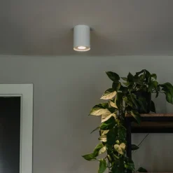 Moderne plafondspot wit draai- en kantelbaar - Rondoo up