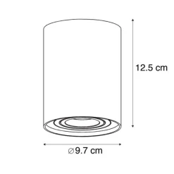 Moderne plafondspot wit draai- en kantelbaar - Rondoo up