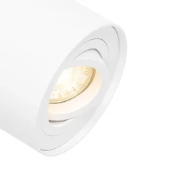 Moderne plafondspot wit draai- en kantelbaar - Rondoo up