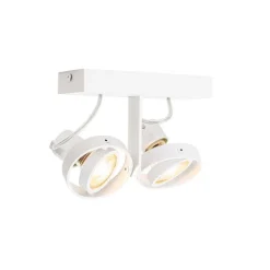 Moderne plafondspot wit 2-lichts GU10 50mm - Master