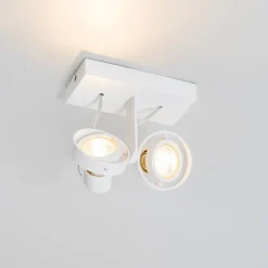 Moderne plafondspot wit 2-lichts GU10 50mm - Master