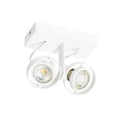 Moderne plafondspot wit 2-lichts GU10 50mm - Master