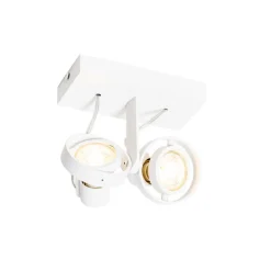 Moderne plafondspot wit 2-lichts GU10 50mm - Master