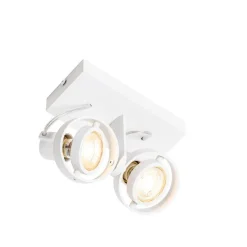 Moderne plafondspot wit 2-lichts GU10 50mm - Master