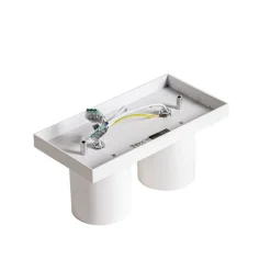 Moderne plafondspot wit 2-lichts - Tubo