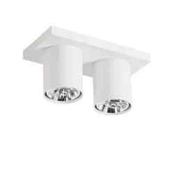 Moderne plafondspot wit 2-lichts - Tubo