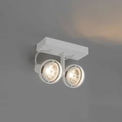 Moderne plafondspot wit 2-lichts GU10 70mm - Master