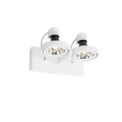 Moderne plafondspot wit 2-lichts GU10 70mm - Master