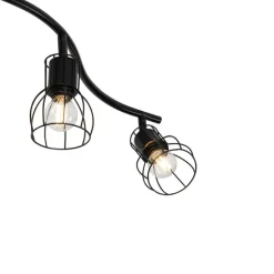 Moderne plafondspot zwart 145 cm 6-lichts - Botu